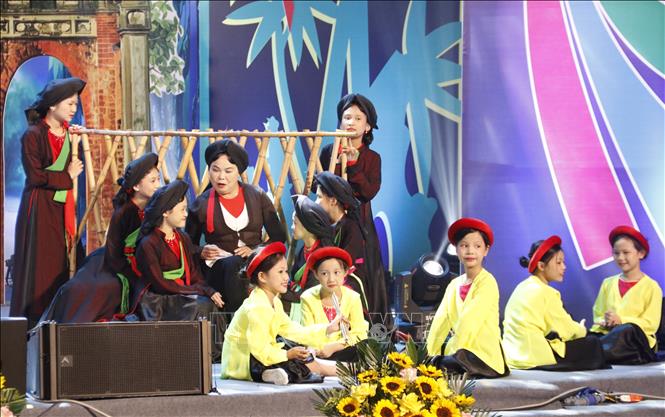 Tiết mục dân ca Quan họ tham dự Liên hoan.