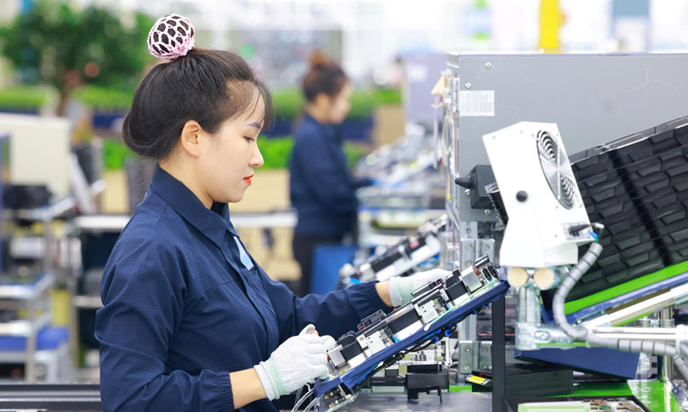 Dây chuyền sản xuất tại Samsung Electronics Việt Nam Bắc Ninh.