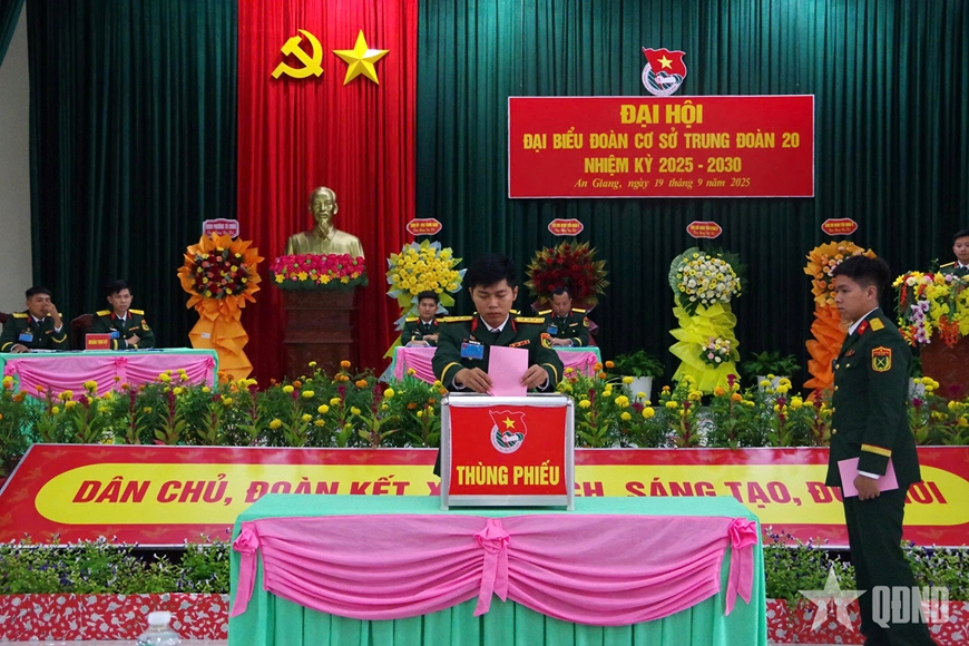 Đại hội bầu Ban Chấp hành Đoàn cơ sở Trung đoàn 20 nhiệm kỳ 2025 - 2030.