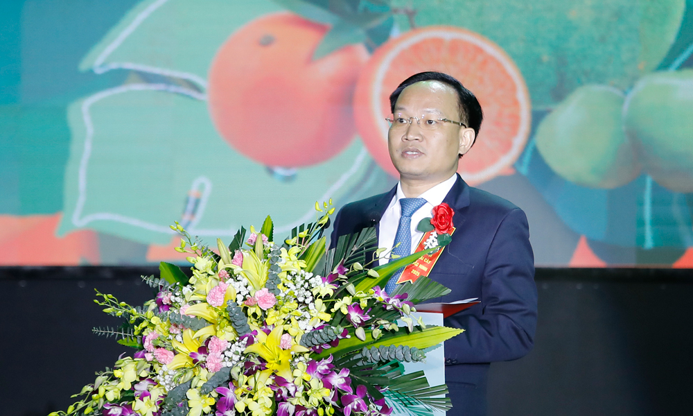 Đồng chí Phạm Văn Thịnh phát biểu khai mạc Lễ hội.