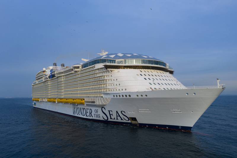 “Wonder of the Seas” đã sẵn sàng cho chuyến đi biển đầu tiên. Ảnh: Royal Caribbean International