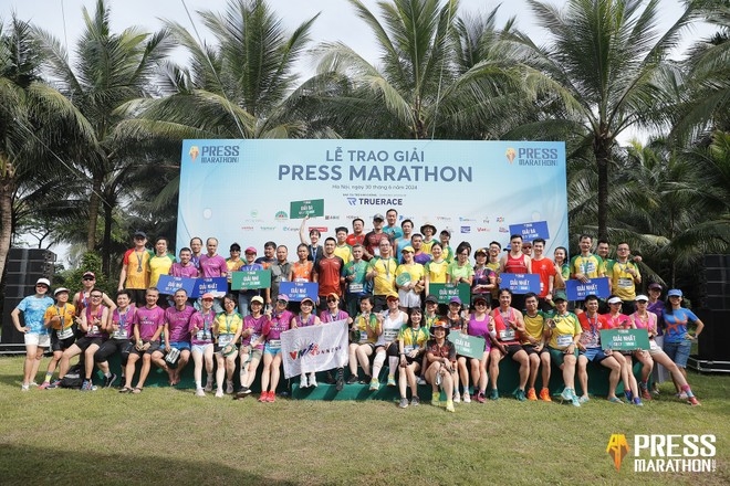 Press Marathon trở thành ngày hội thể thao lớn nhất của phóng viên, biên tập viên. Ảnh: BTC