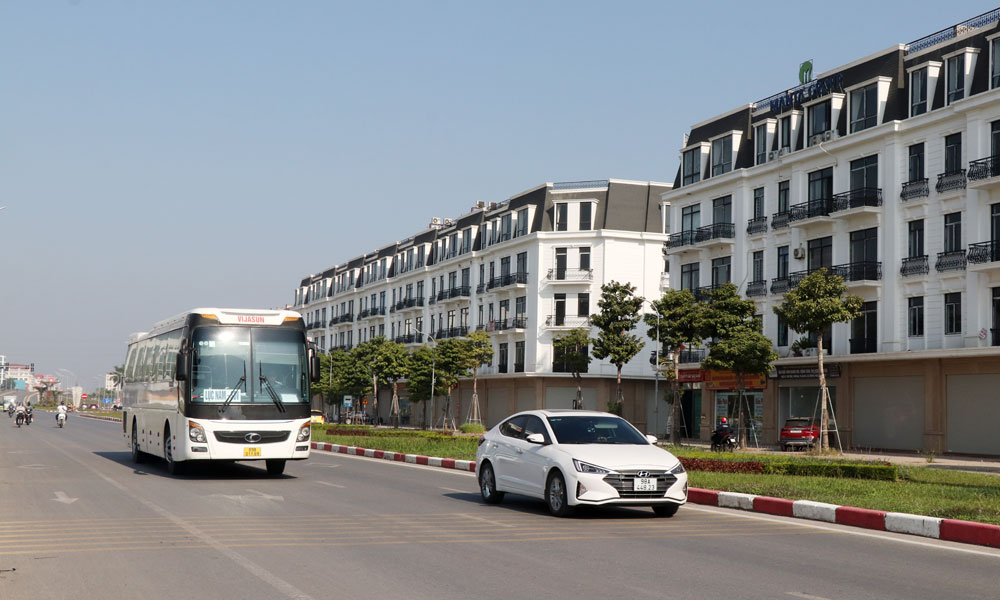 Diện mạo đô thị khu vực xã Tân Tiến (TP Bắc Giang) khang trang, hiện đại.