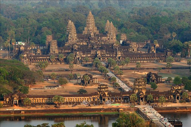 Quang cảnh khu đền Angkor Wat ở tỉnh Siem Reap. Ảnh: AFP/TTXVN