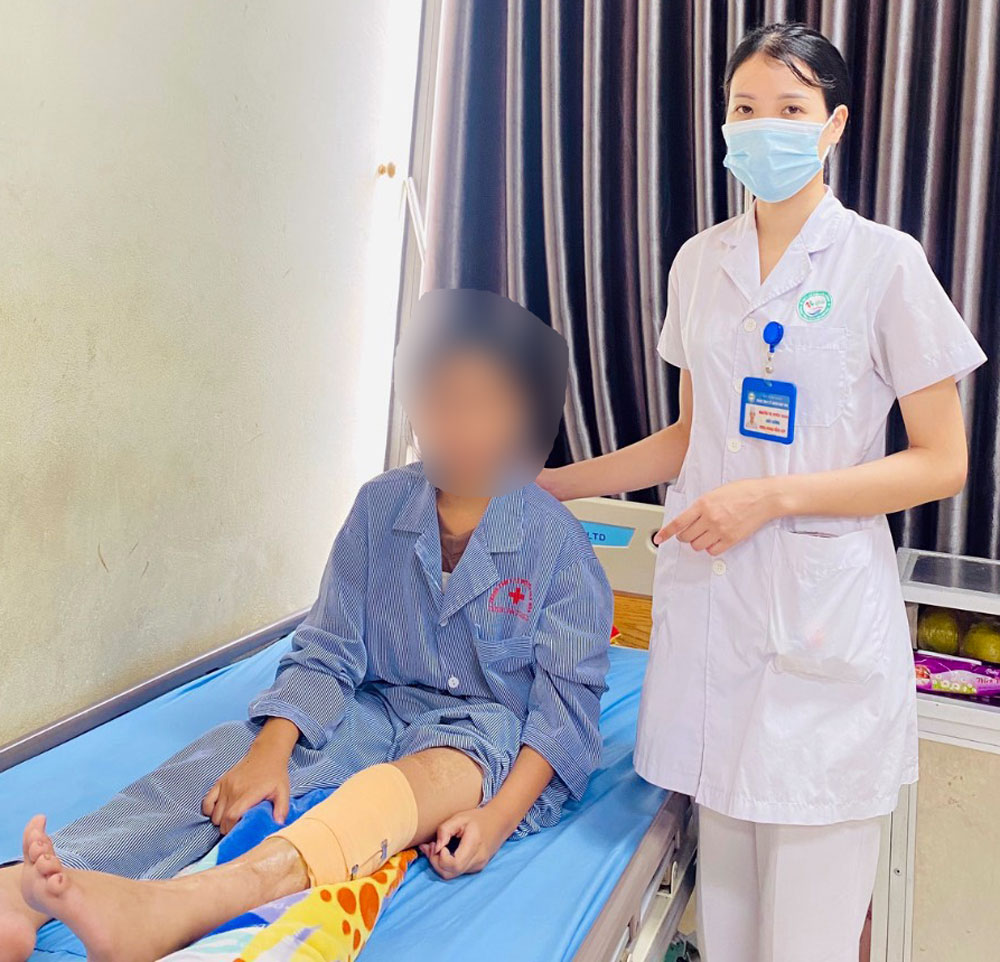 Sau phẫu thuật, sức khỏe của bệnh nhân P dần ổn định.