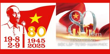 Logo sử dụng trong các hoạt động tuyên truyền và bộ nhận diện tuyên truyền Triển lãm thành tựu Đất nước nhân dịp kỷ niệm 80 năm Ngày Quốc khánh 2/9.