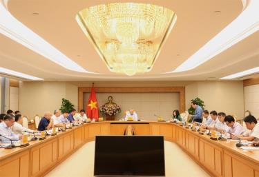 Phó thủ tướng Thường trực Chính phủ Nguyễn Hòa Bình, Trưởng Ban Chỉ đạo 751 chủ trì cuộc họp của Ban Chỉ đạo. Ảnh: baochinhphu.vn