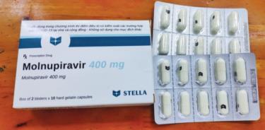 Molnupiravir là thuốc kháng virus, dùng cho các trường hợp mắc COVID-19 thể nhẹ. Ảnh: TL