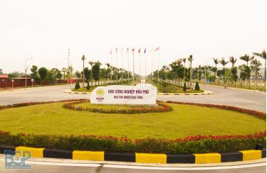 Khu công nghiệp Hòa Phú đã thu hút 22 doanh nghiệp đầu tư.