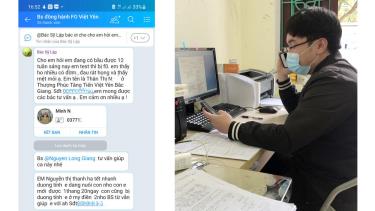 Bác sĩ Trung tâm Y tế huyện Việt Yên tư vấn trực tuyến cho một trường hợp nhiễm Covdi-19.