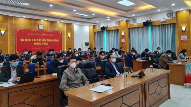 Các đại biểu dự hội nghị tại điểm cầu tỉnh Bắc Giang.