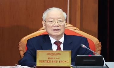Tổng Bí thư Nguyễn Phú Trọng chủ trì và phát biểu khai mạc Hội nghị.