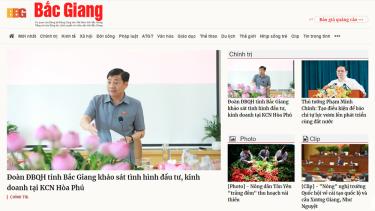 Giao diện báo Bắc Giang điện tử.