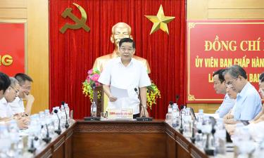 Bí thư Tỉnh ủy Nguyễn Văn Gấu phát biểu chỉ đạo.