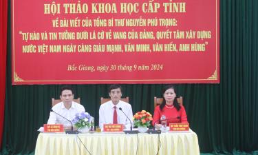 Các đồng chí đồng chủ trì hội thảo.