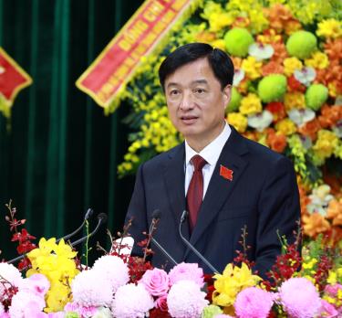 Đồng chí Nguyễn Duy Ngọc phát biểu chỉ đạo Đại hội.